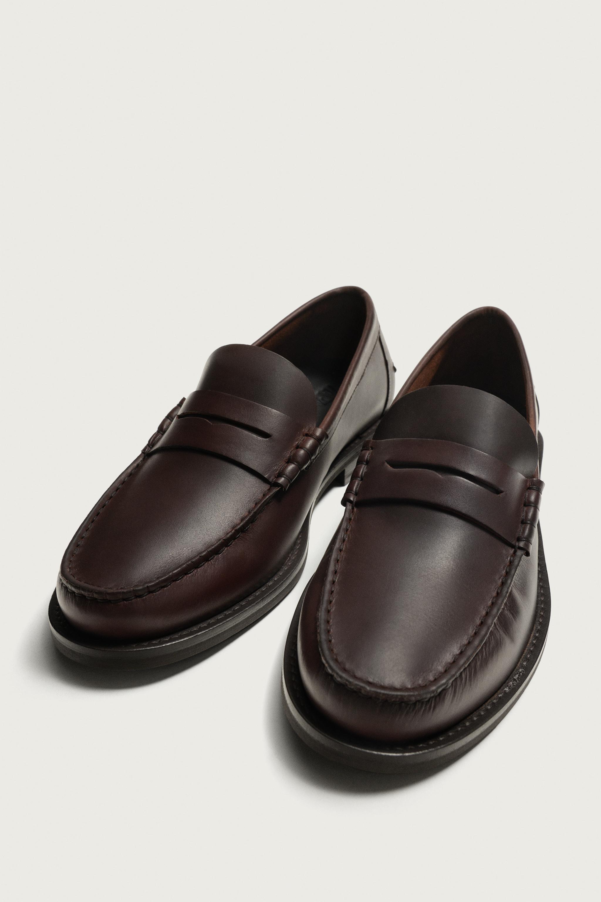 MOCASSINS EN CUIR À MASQUE
